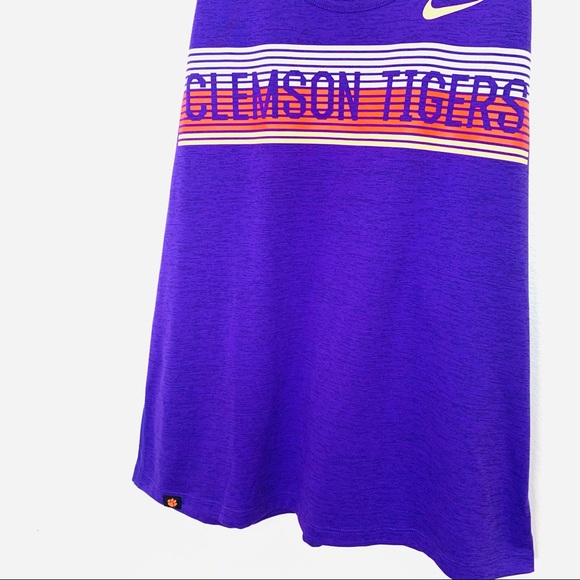 Like New Clemson Tigers Nike Women's Touch Performance Racerback Tank Top Purple - Picture 4 of 6